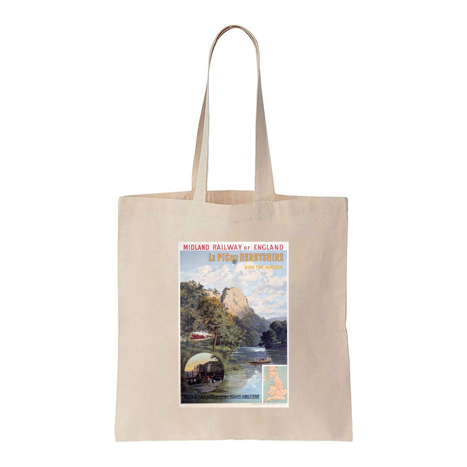 Midland Railway of England - Le Pic du Derbyshire - Canvas Tote Bag