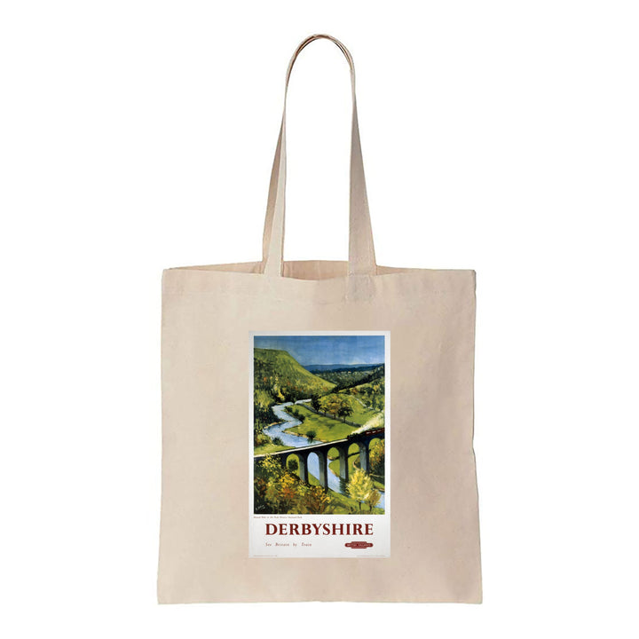 Derbyshire, See Britain By Train - Canvas Tote Bag