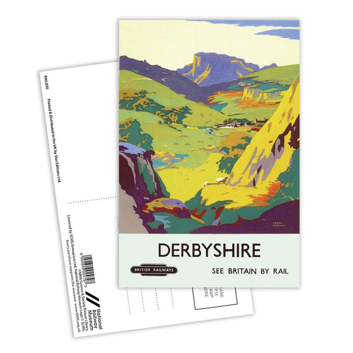 Derbyshire, See Britain By Train Postcard Pack of 8