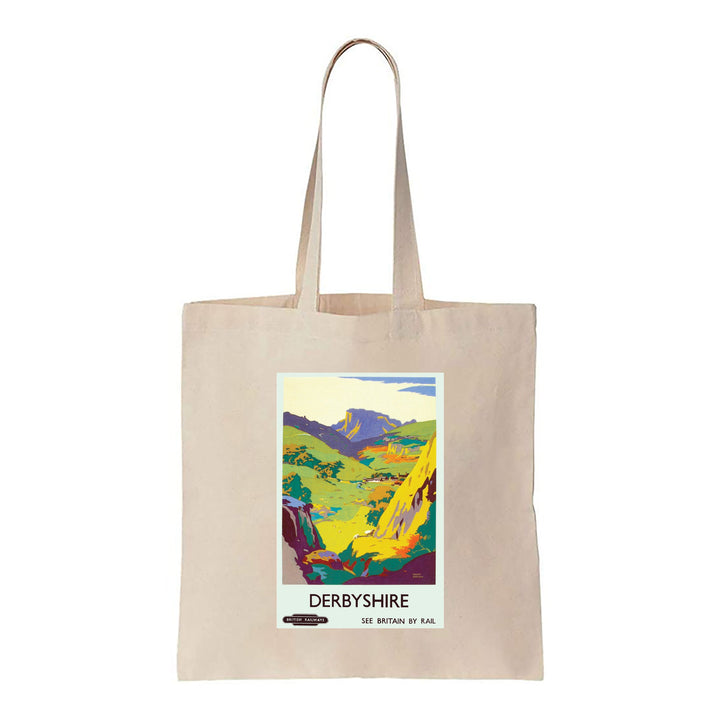 Derbyshire, See Britain By Train - Canvas Tote Bag