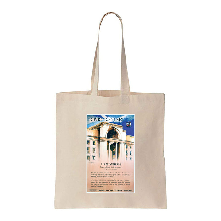 Birmingham, Civic Centres - Canvas Tote Bag