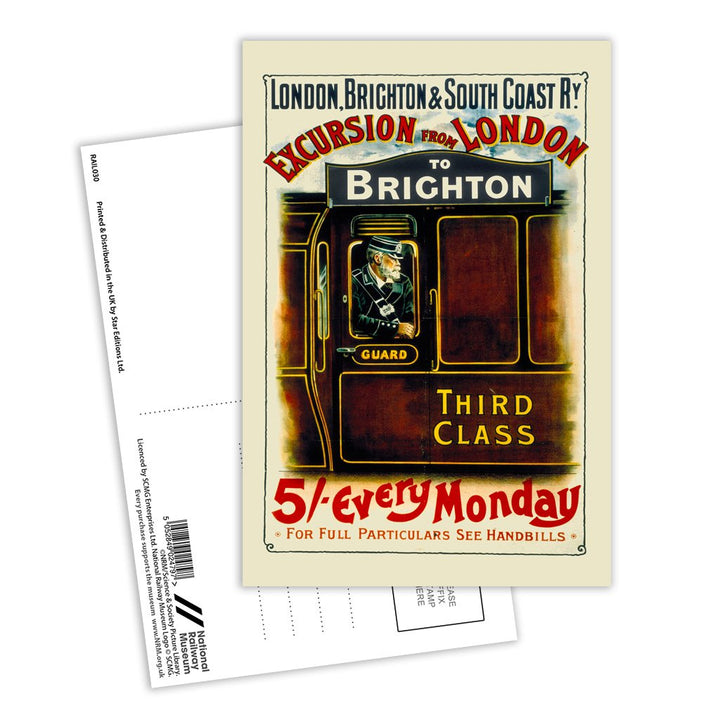 Excursion from London to Brighton Postcard Pack of 8