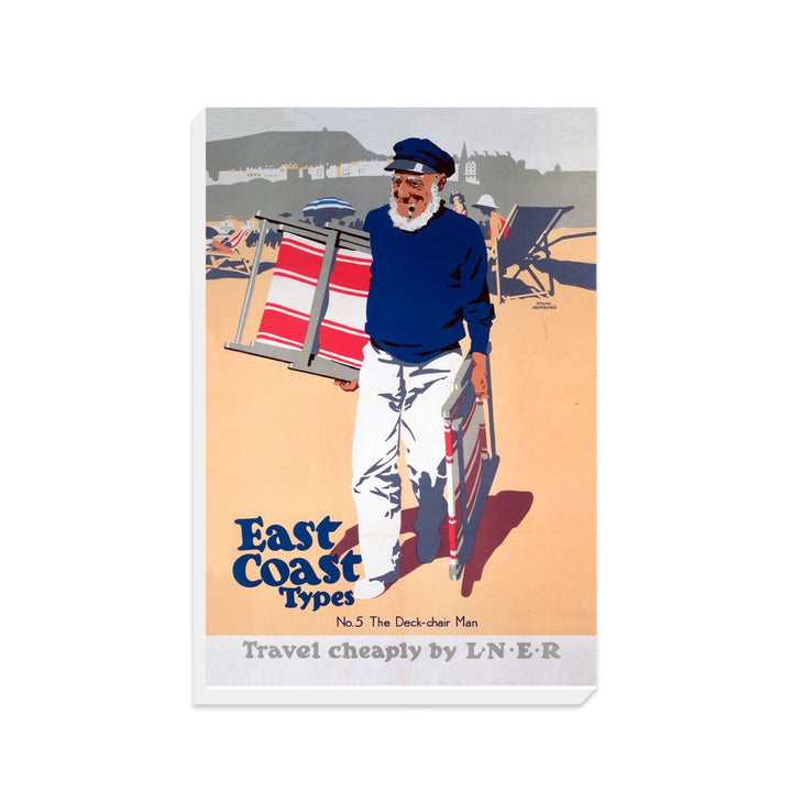 East Coast Types No 5 The Deck-chair Man - Canvas