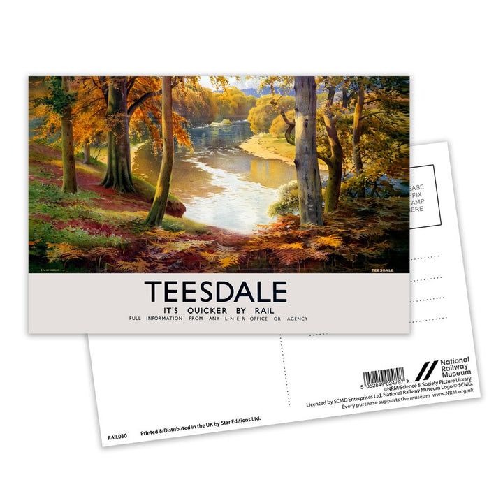 Teesdale Postcard Pack of 8