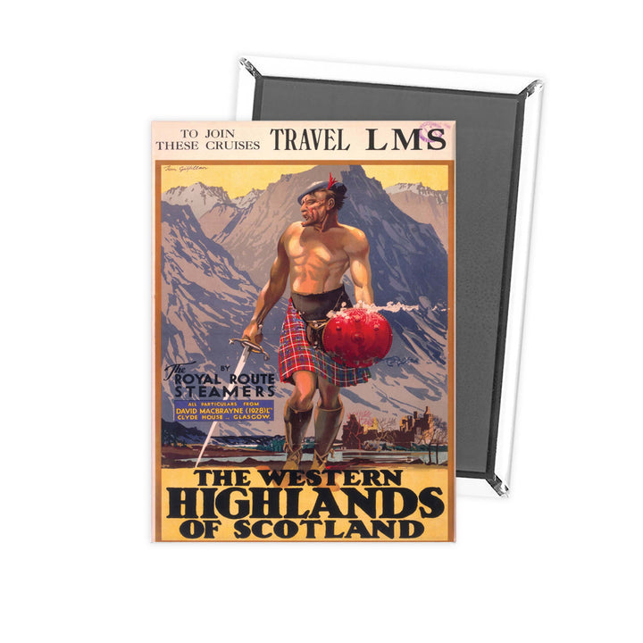 The Western Highlands of Scotland Fridge Magnet