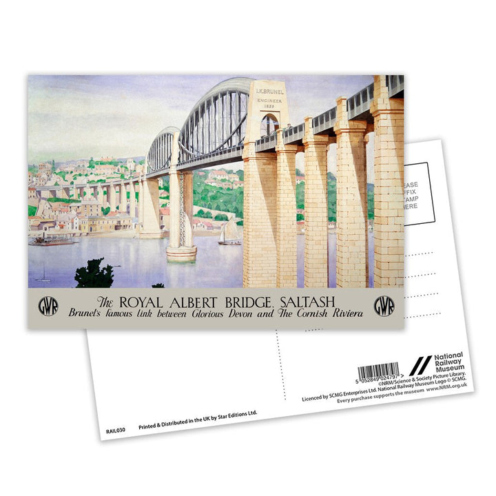 The Royal Albert Bridge Saltash Postcard Pack of 8