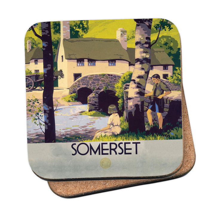 Somerset - Boy and Girl by Bridge Coaster