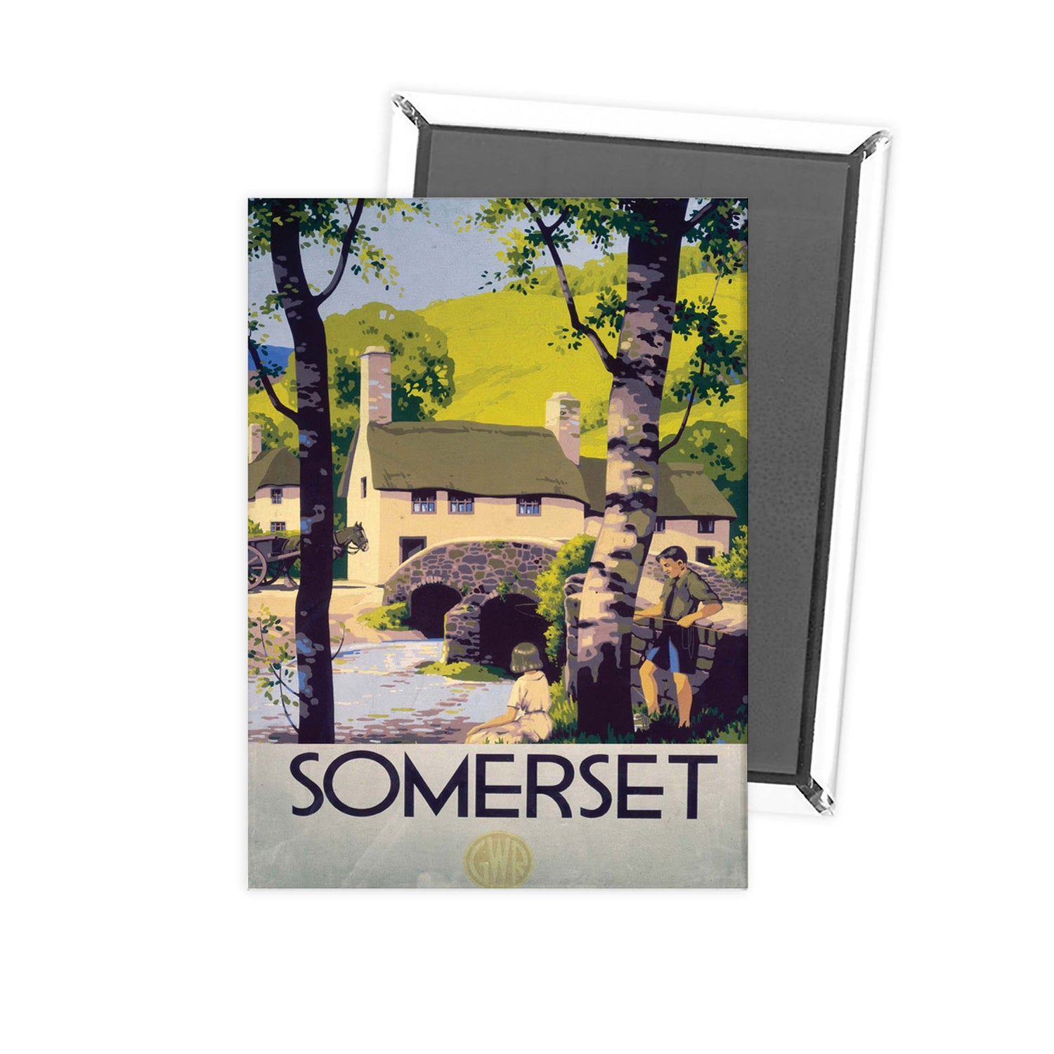 Somerset Boy and Girl by Bridge Fridge Magnet