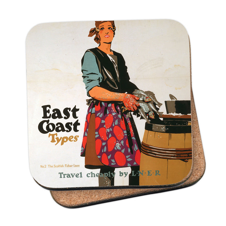 East Coast Types No 2 The Scottish Fisher Lass Coaster