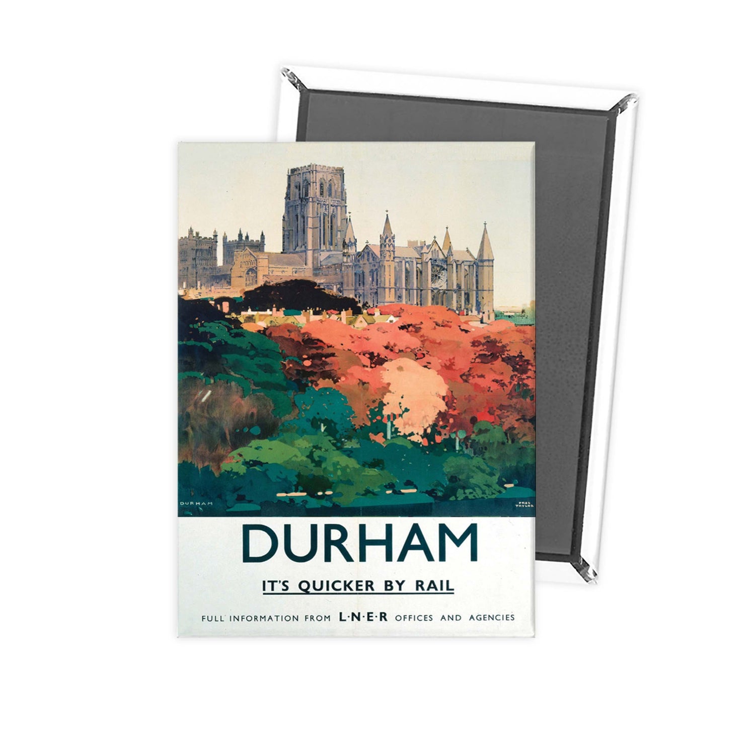 Durham Trees and Cathedral Fridge Magnet