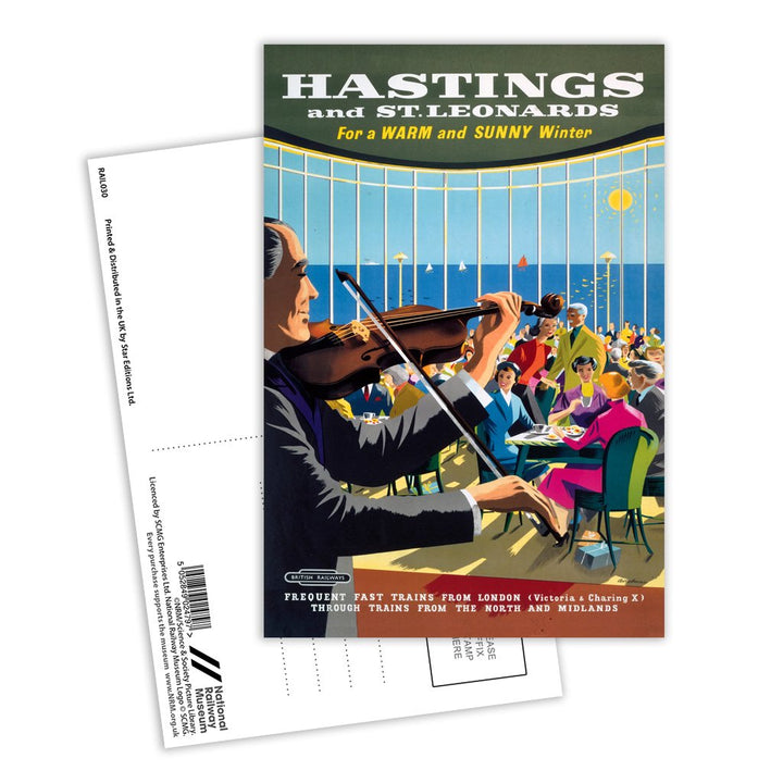 Hastings and St Leonards, Warm and Sunny Winter Postcard Pack of 8