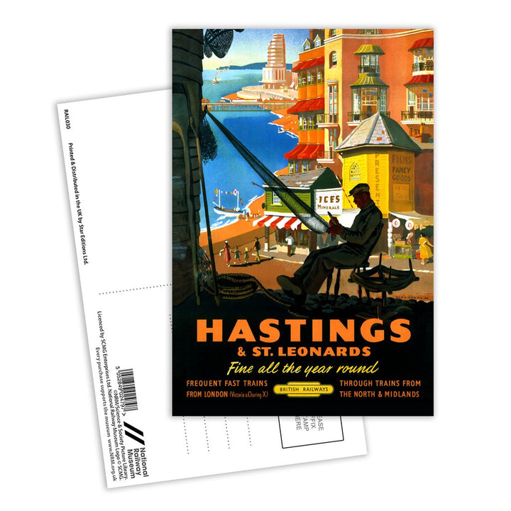 Hastings and St Leonards, Fine all year round Postcard Pack of 8