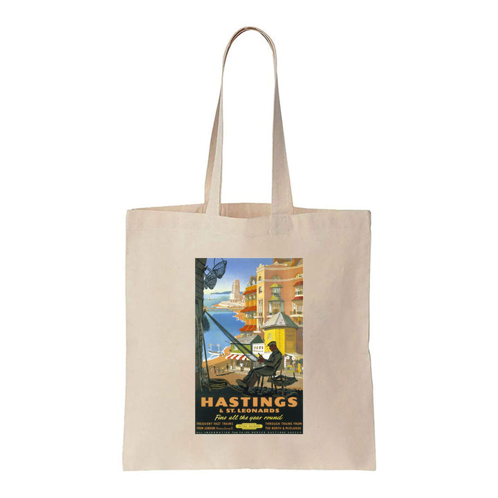 Hastings and St Leonards, Fine all year round - Canvas Tote Bag