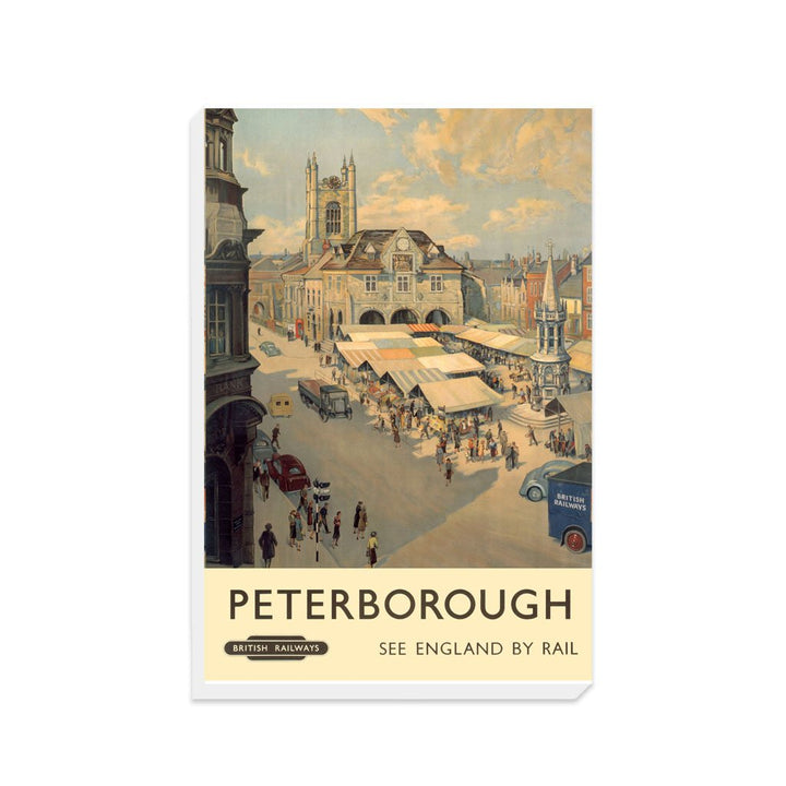 Peterborough - View of Market - Canvas