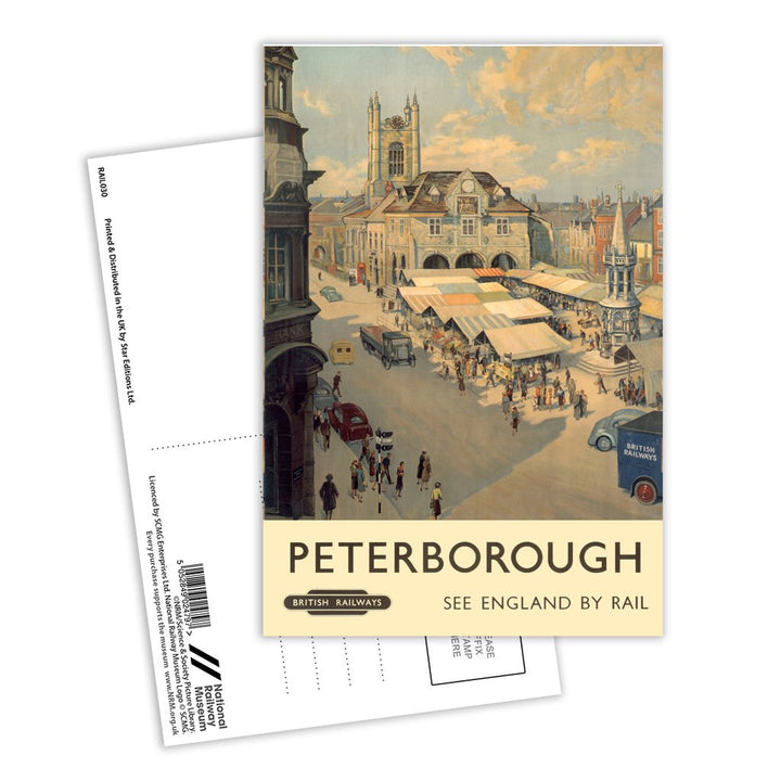 Peterborough - View of Market Postcard Pack of 8