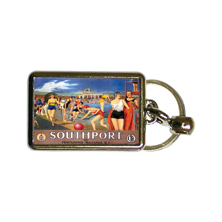 Southport - Swimming Pool - Metal Keyring