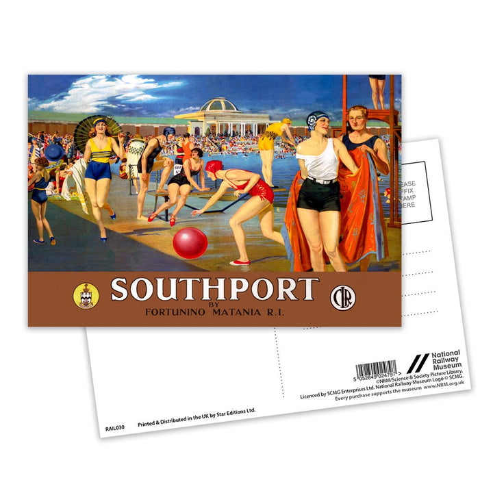 Southport - Swimming Pool Postcard Pack of 8