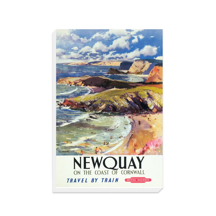 Newquay on the Coast of Cornwall - Canvas