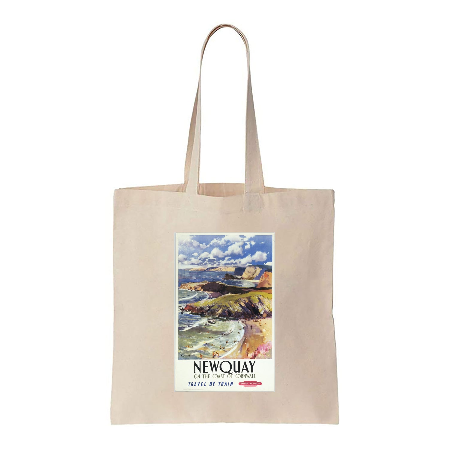 Newquay on the Coast of Cornwall - Canvas Tote Bag