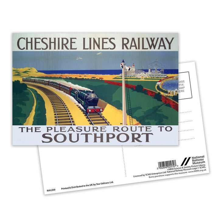 Cheshire Lines Railway to Southport Postcard Pack of 8