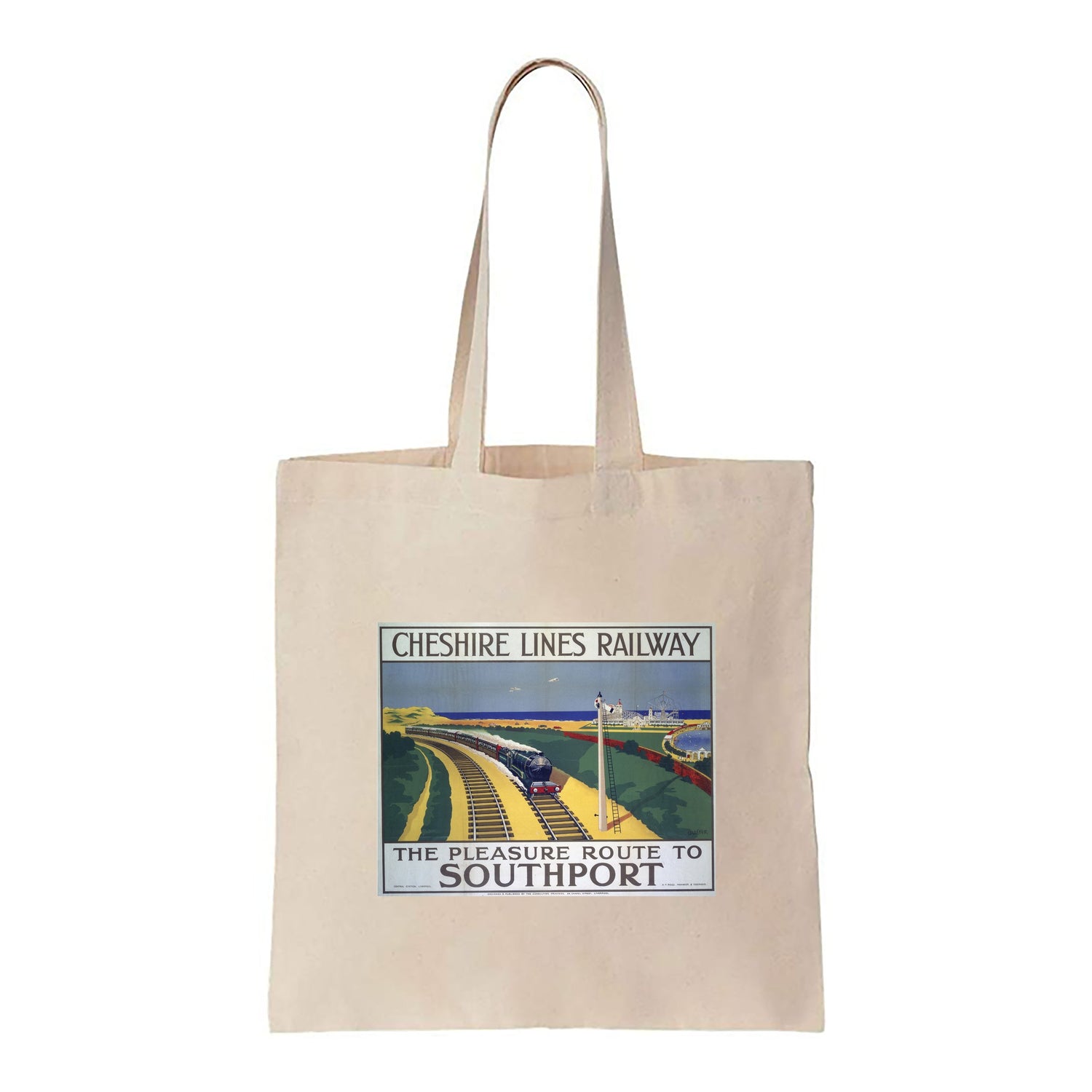 Cheshire Lines Railway to Southport - Canvas Tote Bag