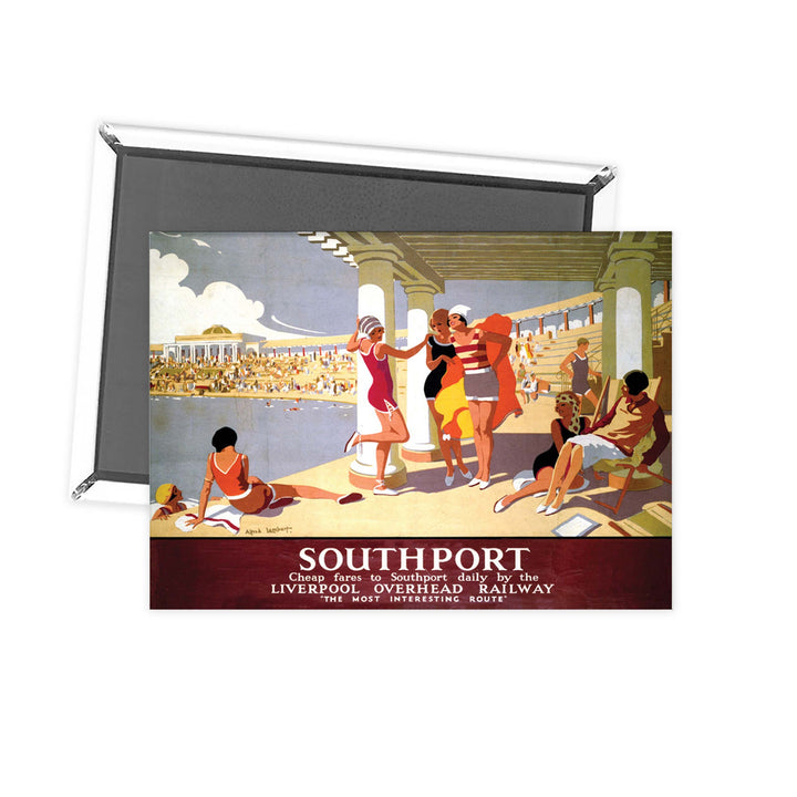 Southport Swimming Pool Ladies Fridge Magnet