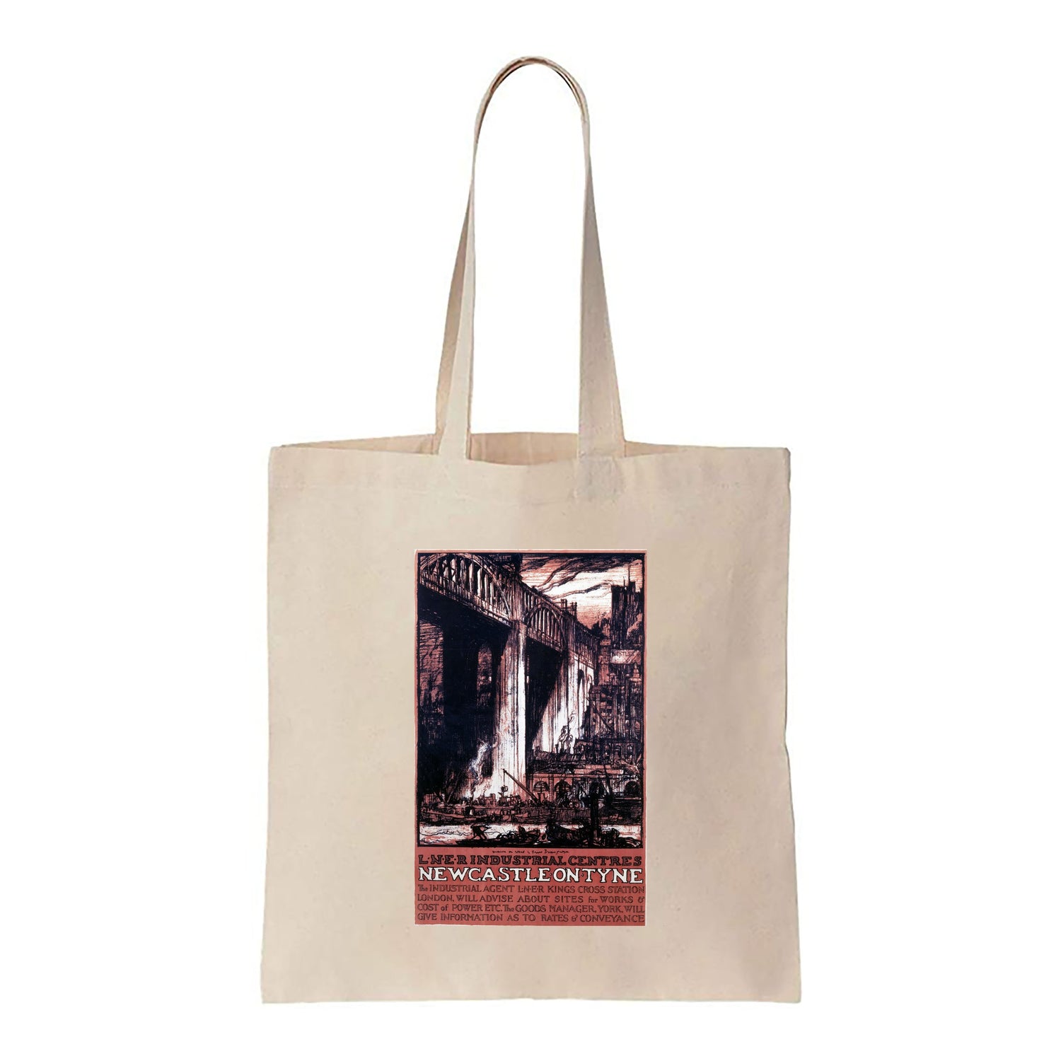 Newcastle-on-Tyne Engraving - Canvas Tote Bag