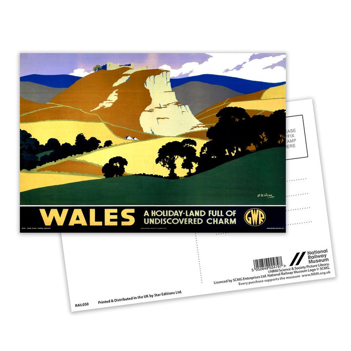 Wales, Undiscovered Charm Postcard Pack of 8