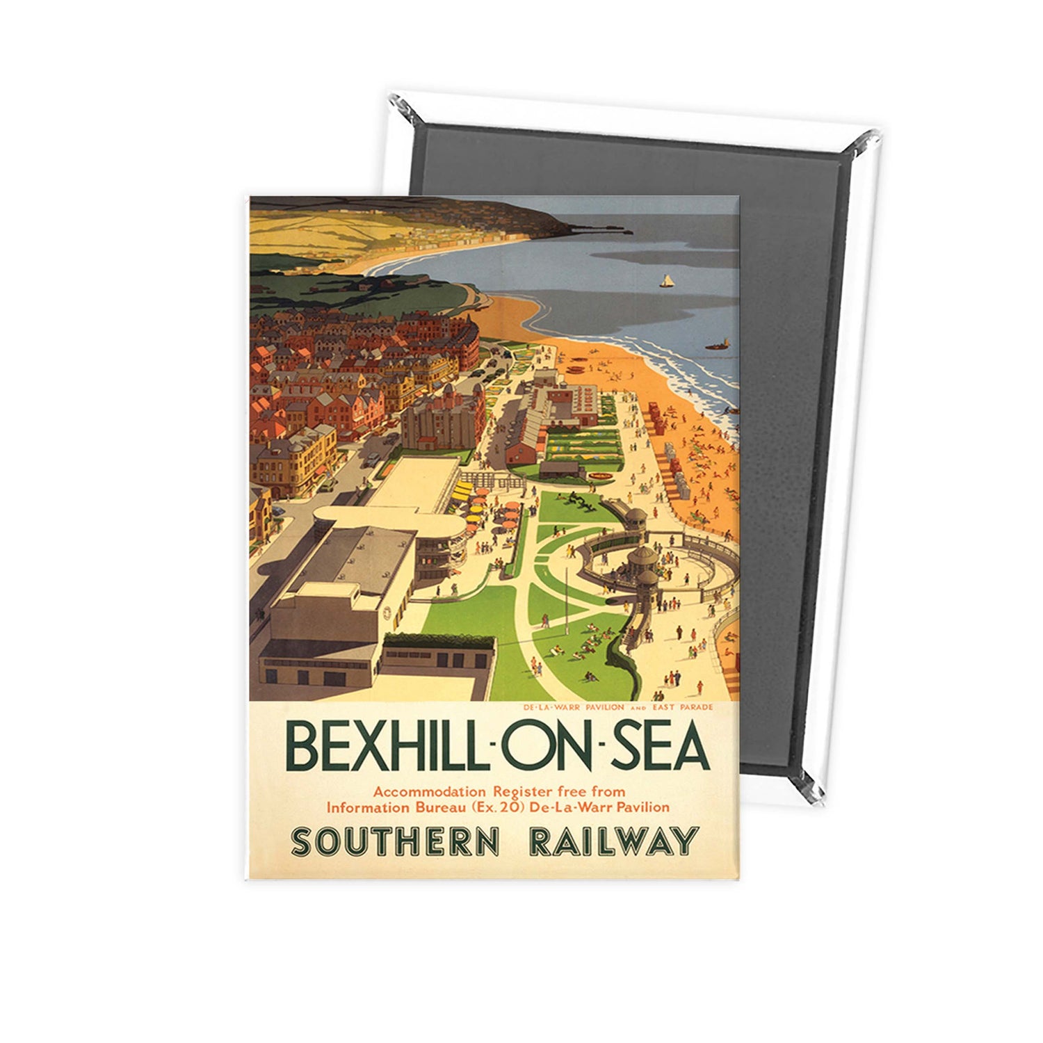 Bexhill-on-sea from air Fridge Magnet