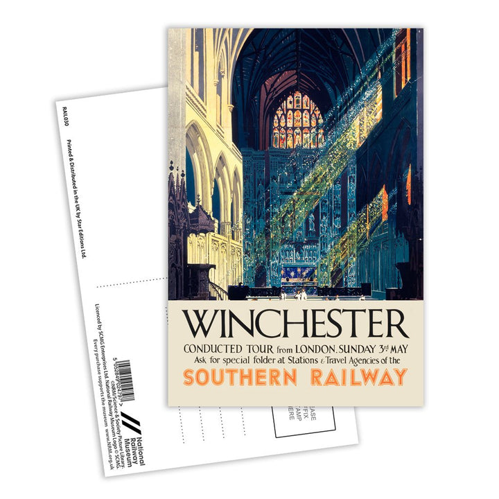 Winchester Cathedral - Windows Postcard Pack of 8
