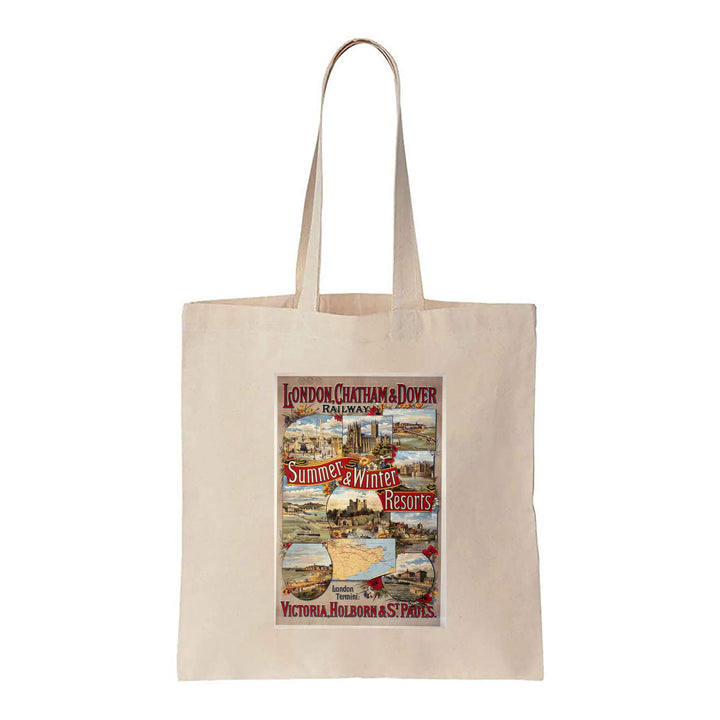 Summer and Winter Resorts - London, Chatham and Dover - Canvas Tote Bag