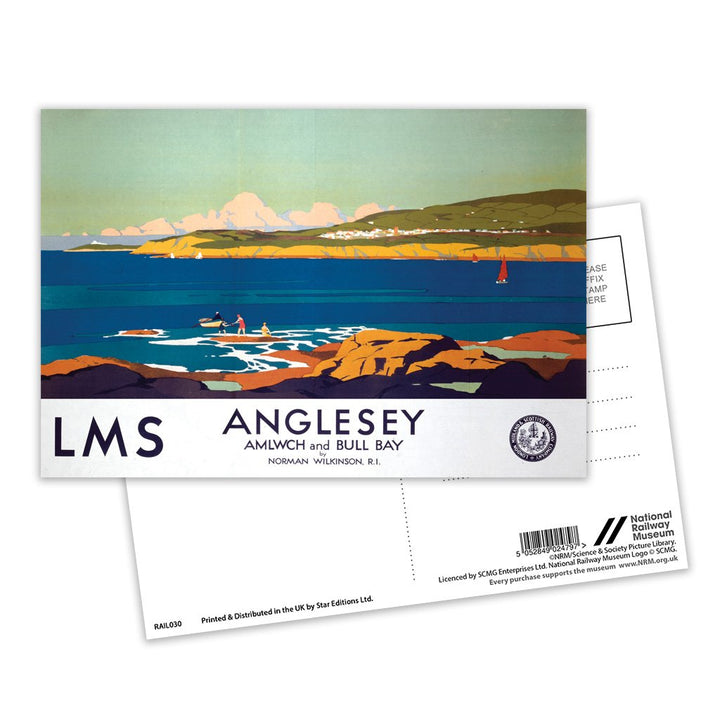 Anglesey - Amlwch and Bull Bay Postcard Pack of 8