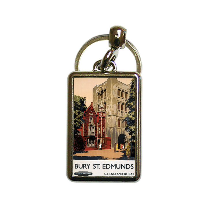 Bury St. Edmunds - Red Building - Metal Keyring