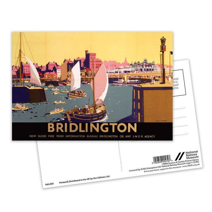 Bridlington - Yellow Sky Postcard Pack of 8