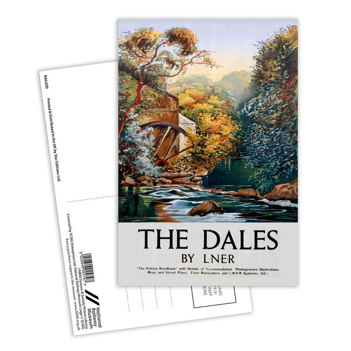 The Dales - Watermill Postcard Pack of 8
