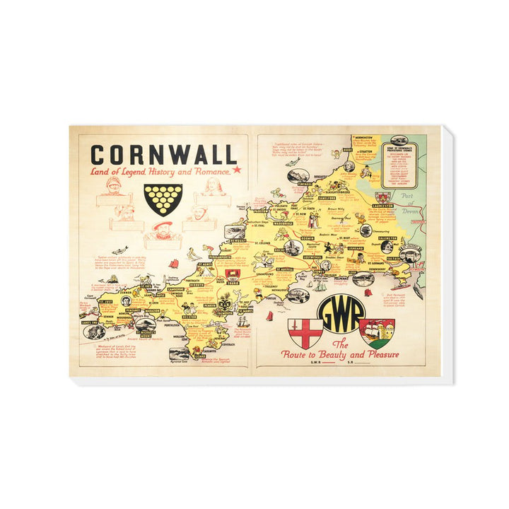 Cornwall - Land of Legend, History and Romance - Canvas