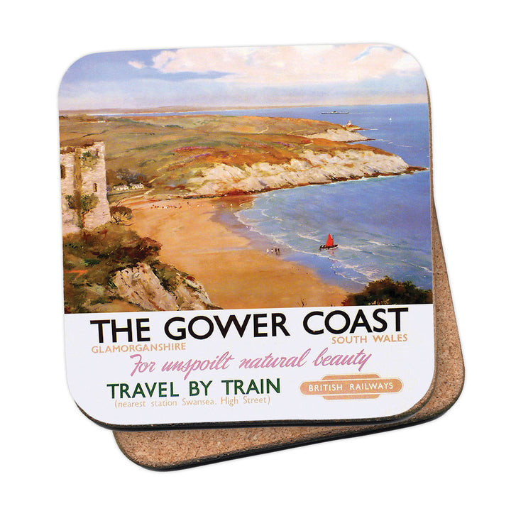 The Gower Coast, Glamorganshire Coaster