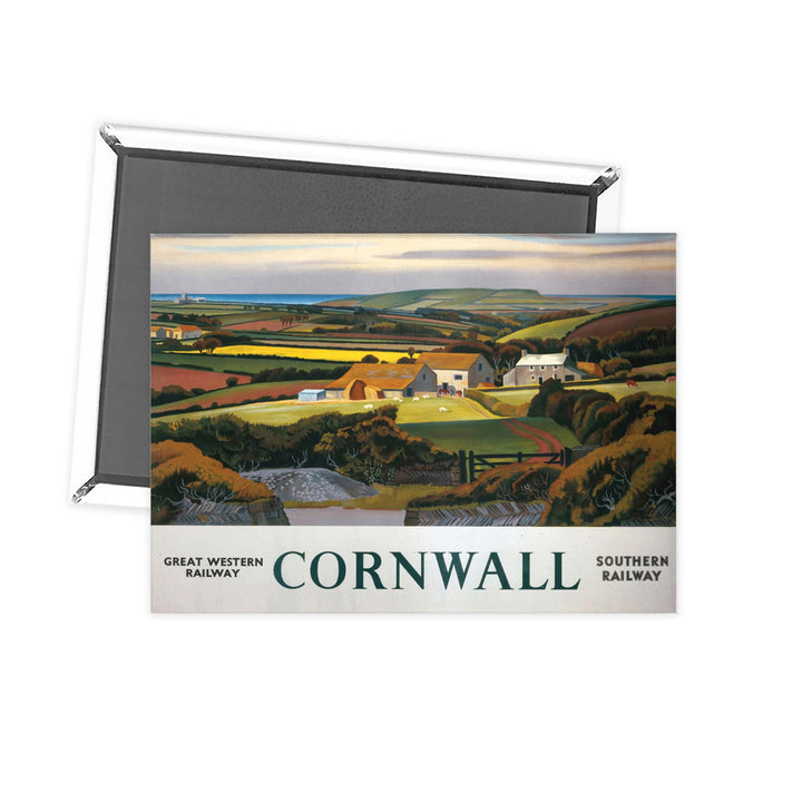 Cornwall Landscape and Cottage Fridge Magnet