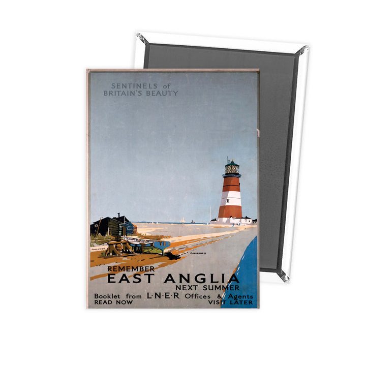 Remember east Anglia next summer- Orford Ness Fridge Magnet