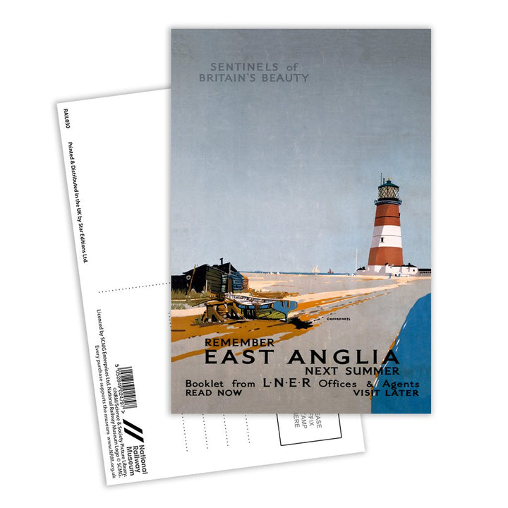 Remember East Anglia Next Summer - Orford Ness Postcard Pack of 8