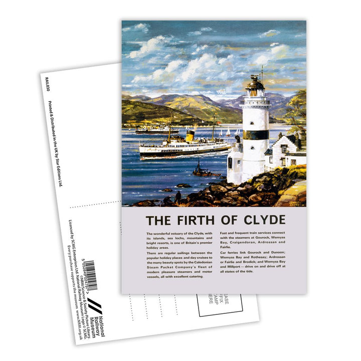 Firth of Clyde Information Postcard Pack of 8