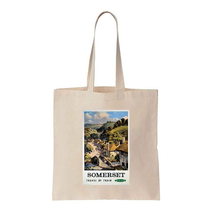 Somerset - Travel by Train - Canvas Tote Bag