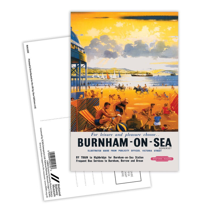 Burnham-on-Sea for Leisure and Pleasure Postcard Pack of 8