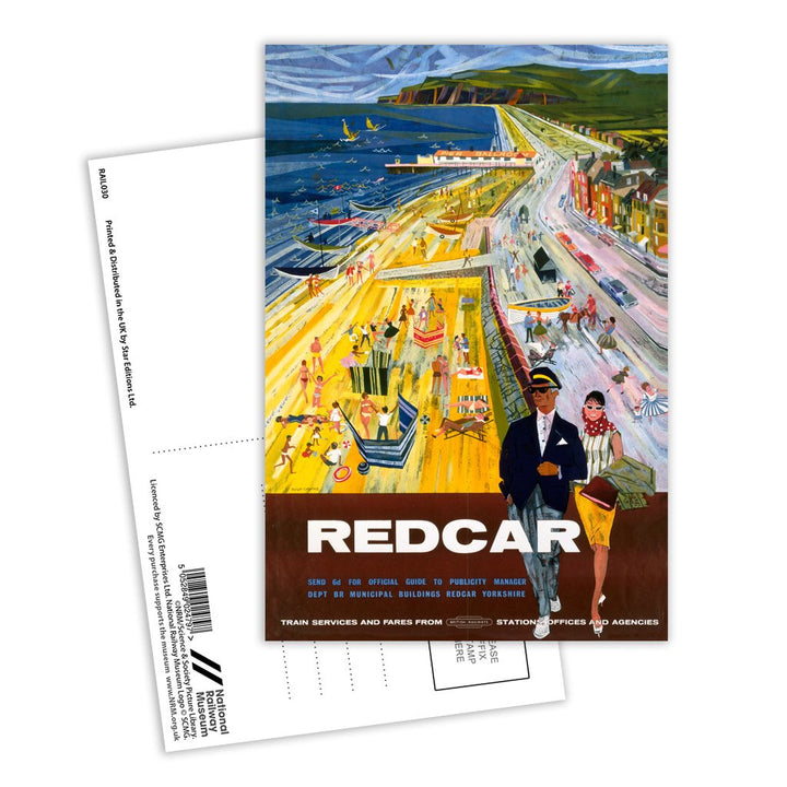 Redcar - Walk along the front Postcard Pack of 8