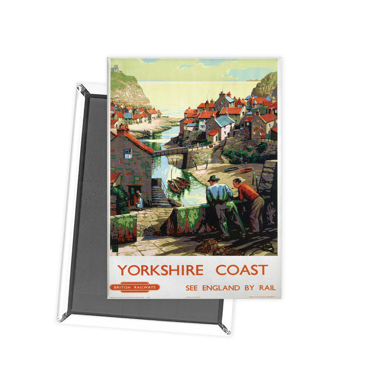 Yorshire Coast, see England by Rail Fridge Magnet
