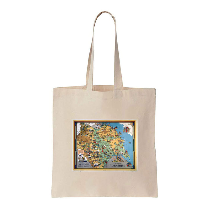 A Map of Yorkshire by British Railways - Canvas Tote Bag