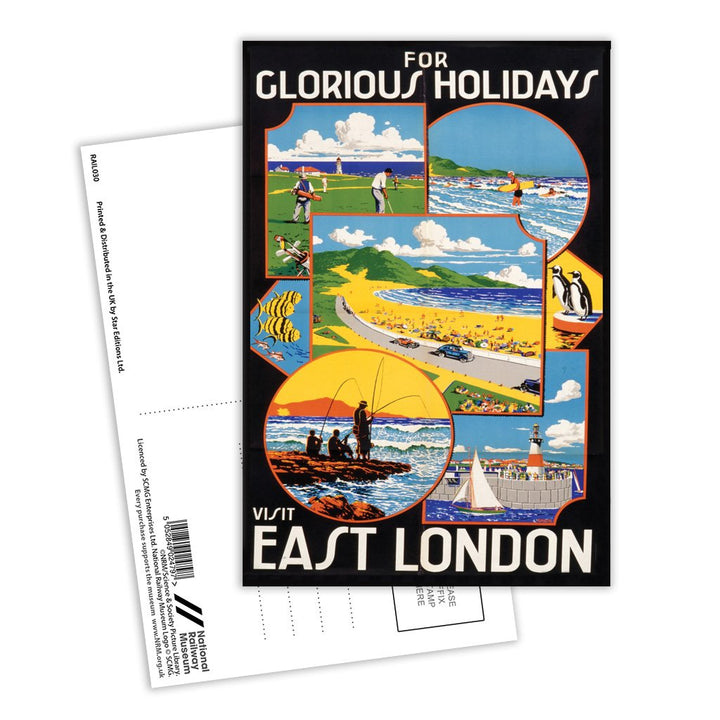 for Glorious Holidays Visit East London Postcard Pack of 8