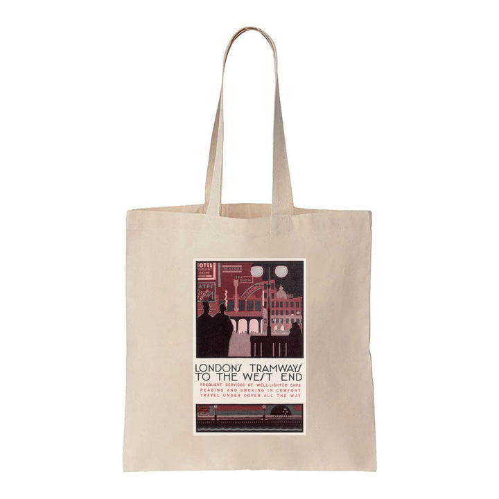 London's Tramways to the West End - Canvas Tote Bag