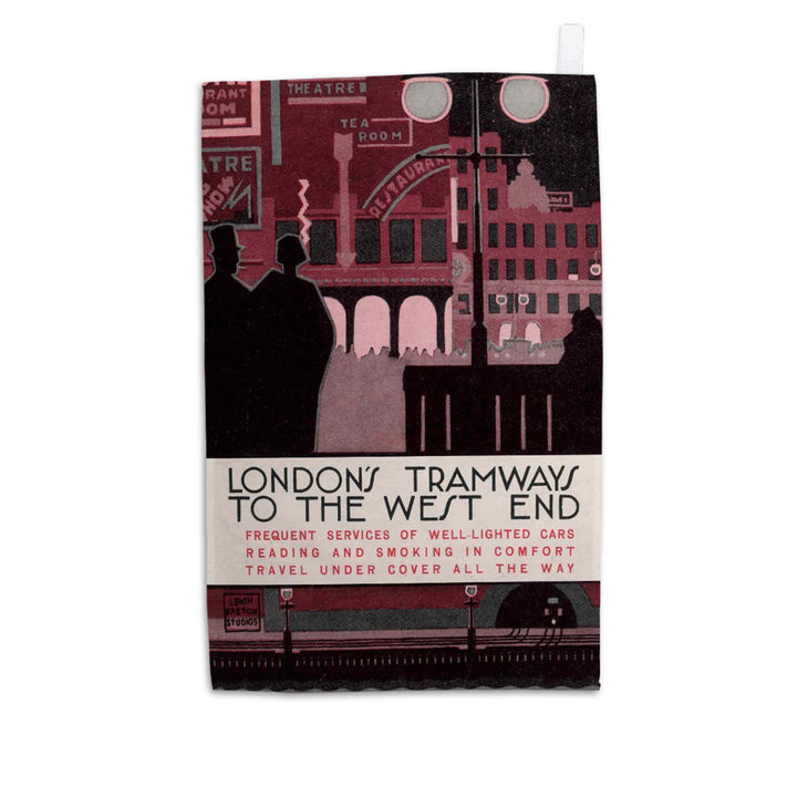 London's Tramways to the West End - Tea Towel