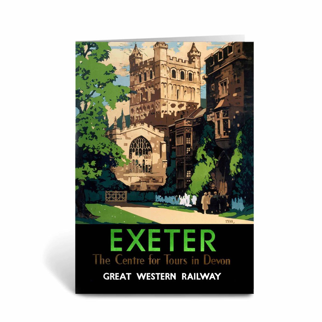 Exeter, the centre of tours in Devon Greeting Card